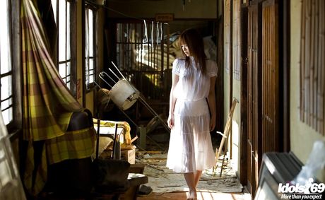 Charming japanese hottie Minor in hot posing on camera