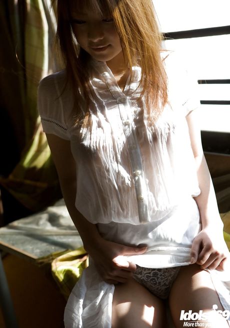 Charming japanese hottie Minor in hot posing on camera