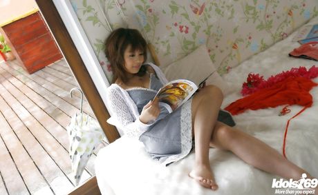 Stunning japanese young Sakurako revealing big tits and sexy ass