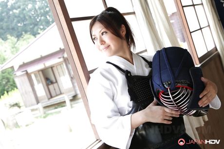 Deluxe japanese dark-haired Jun Sena in softcore shooting